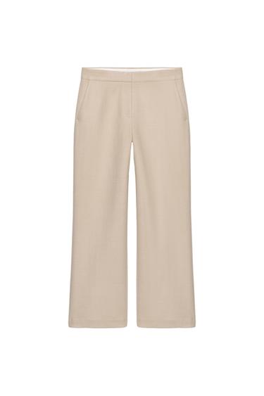 Zara POCKET PANTS - Light beige