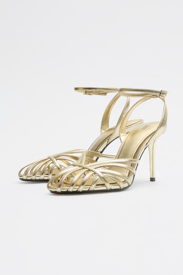 CANGREJERA TACÓN EFECTO METALIZADO - Oro de Zara