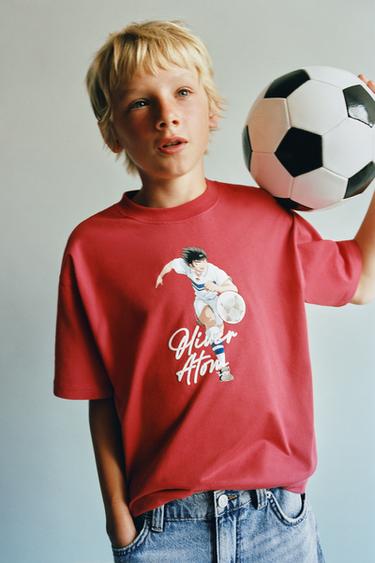 CAMISETA ESTAMPADA OLIVER Y BENJI © CAMPEONES - Granate de Zara