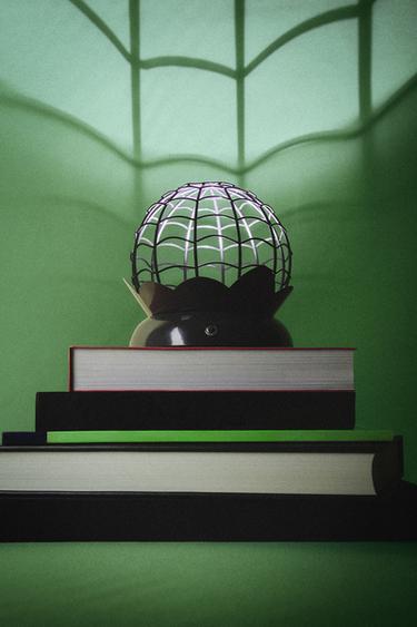 CHILDREN'S HALLOWEEN SPIDER WEB LAMP - Dark grey by Zara