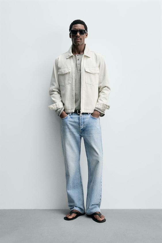 ZIP-UP DENIM OVERSHIRT