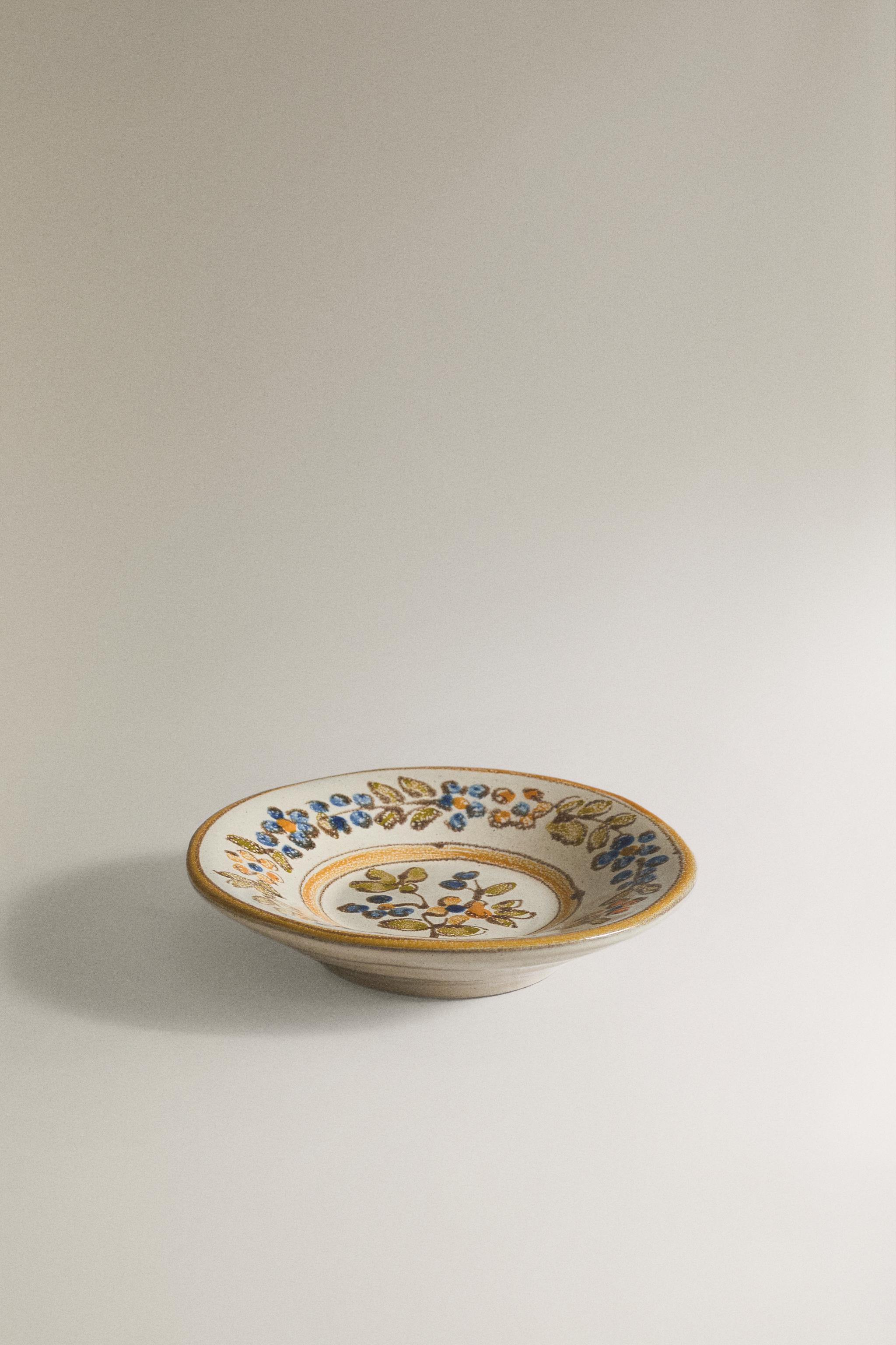 MINI ASSIETTE TERRE CUITE FLORALE