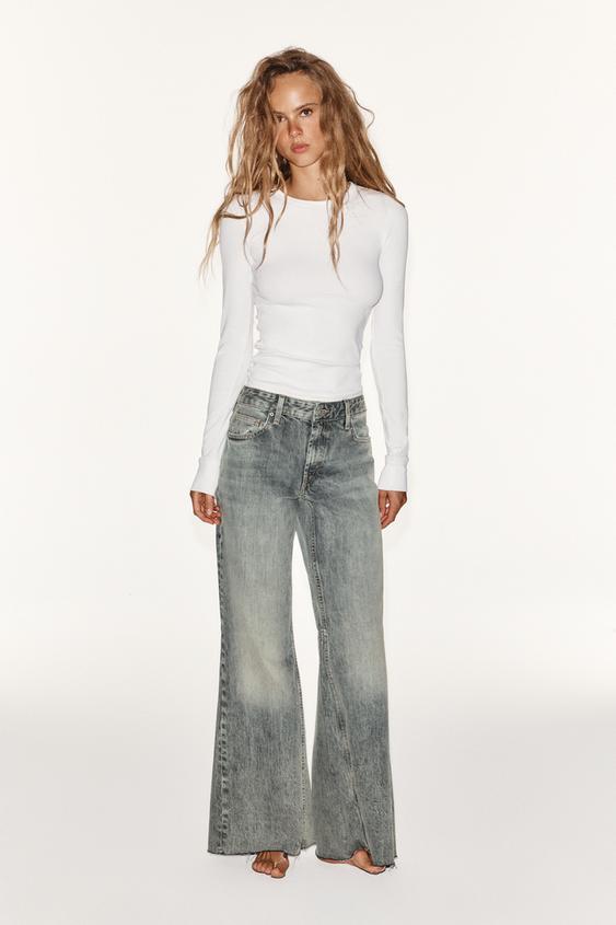 JEANS TRF SUPER FLARE TAILLE TIEF - Blau / Grau von Zara - Bild 0