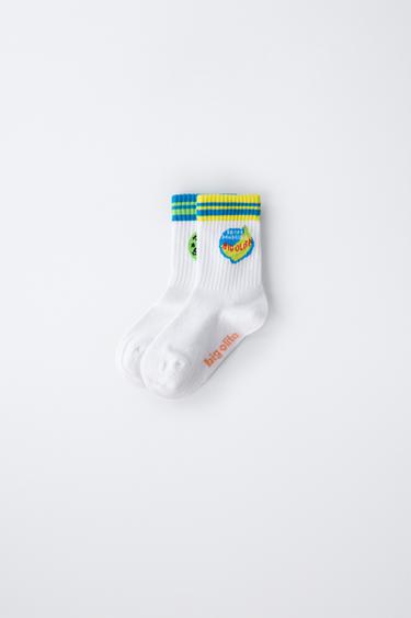 2-PACK OF PRINTED LONG SOCKS - White by Zara - Image 0