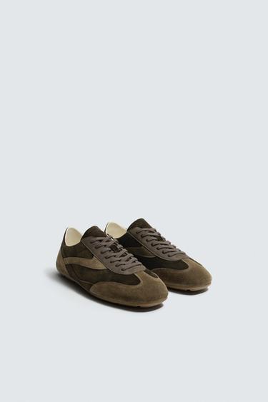 ZAPATILLA PIEL - Marrón oscuro de Zara