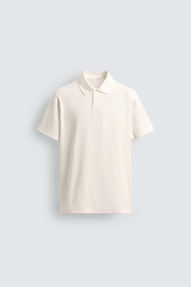 REGULAR FIT POLO SHIRT - Ecru by Zara