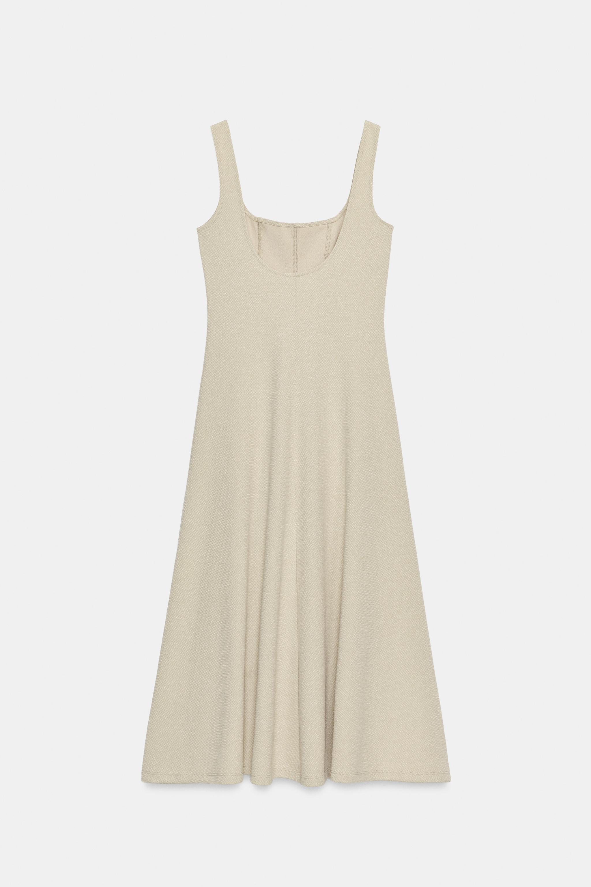 ROBE MI-LONGUE À BRETELLES