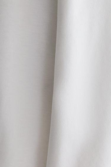 T-SHIRT MANCHES COURTES EN COTON - Blanc de Zara - Image 3