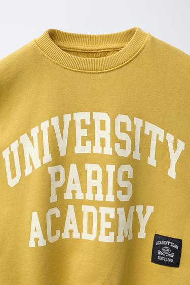 UNIVERSITY SLOGAN SWEATSHIRT - Ochre by Zara - Image 2
