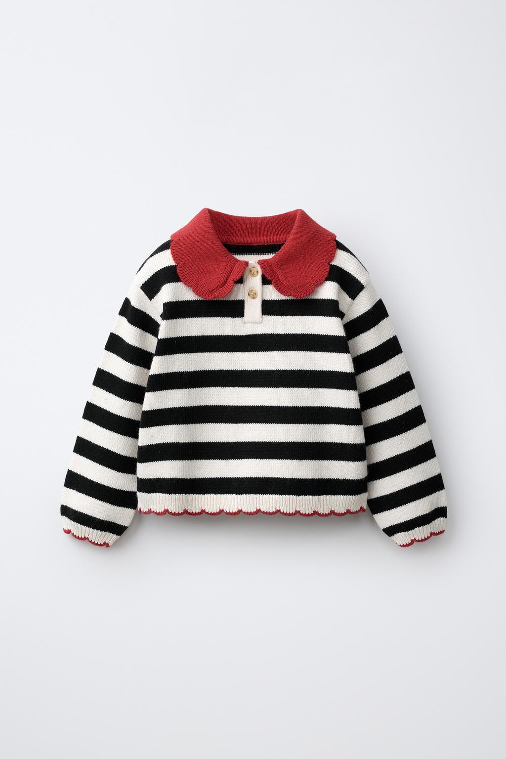 Zara Zolaqlı trikotaj polo