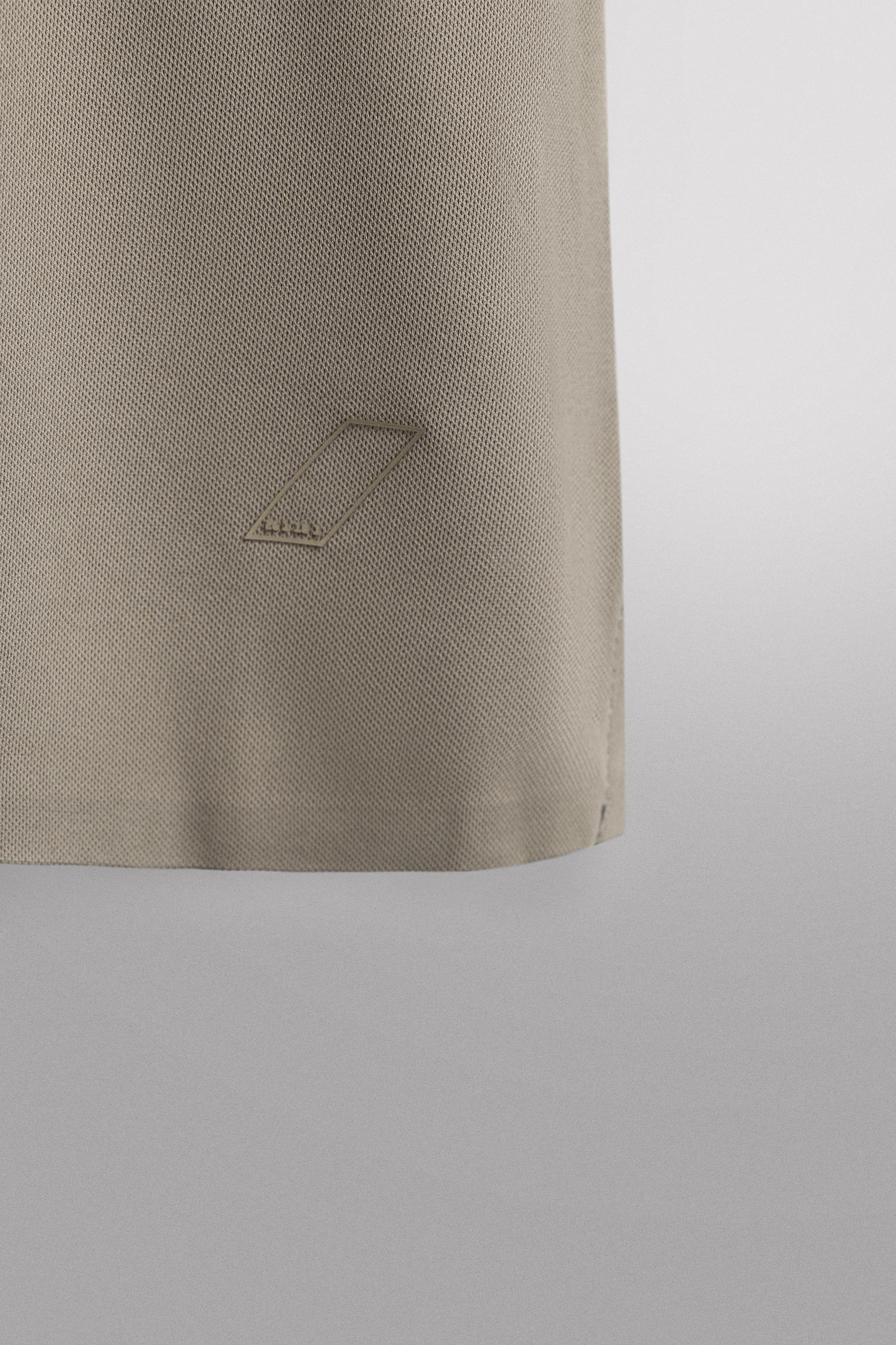 Мужские футболки Zara TECHNICAL PIQUÉ TEXTURE T-SHIRT — фото 10
