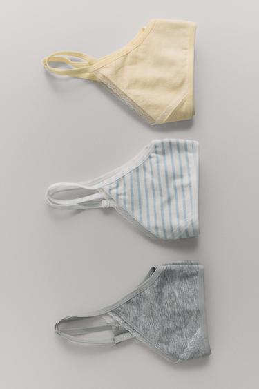 9-14 AÑOS/ PACK TRES TOPS RAYAS - Azul / Blanco de Zara