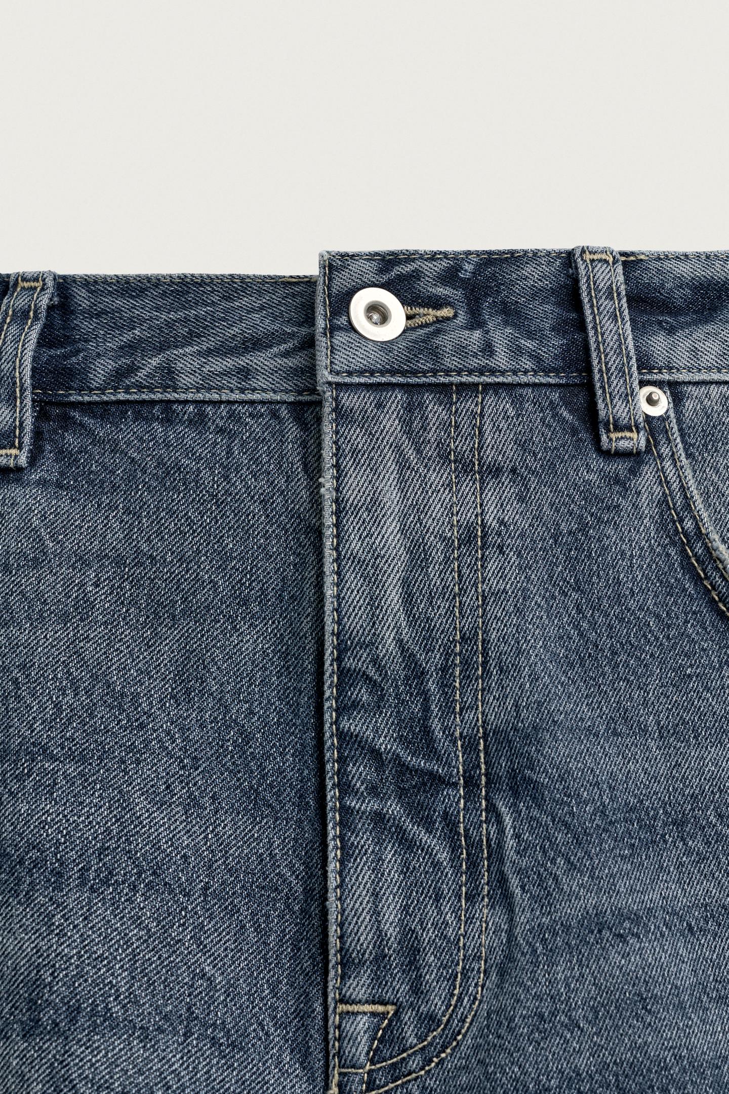 Мужские шорты Zara Relaxed Fit Denim Shorts, цвет: Синий — фото 8