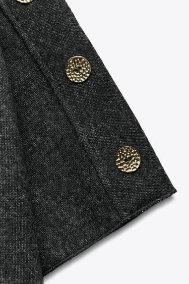 TOP SOFT BOTONES - Gris vigoré de Zara
