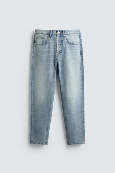 JEAN SLIM CROPPED FIT - Bleu clair de Zara