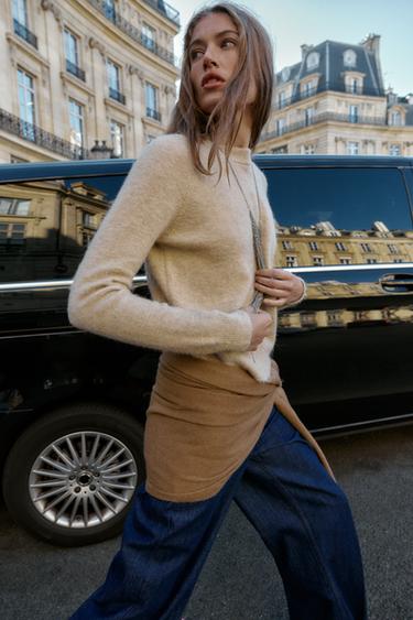WOOL AND ALPACA SWEATER - Ecru by Zara - Image 3