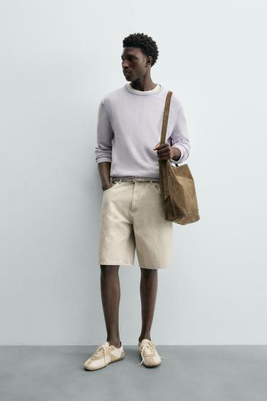 SUÉTER RELAXED FIT ALGODÓN - Azul / Lavanda de Zara - Imagen 0