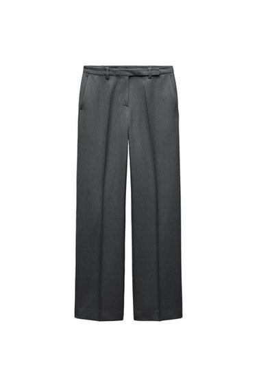 STRAIGHT-CUT MID RISE TROUSERS