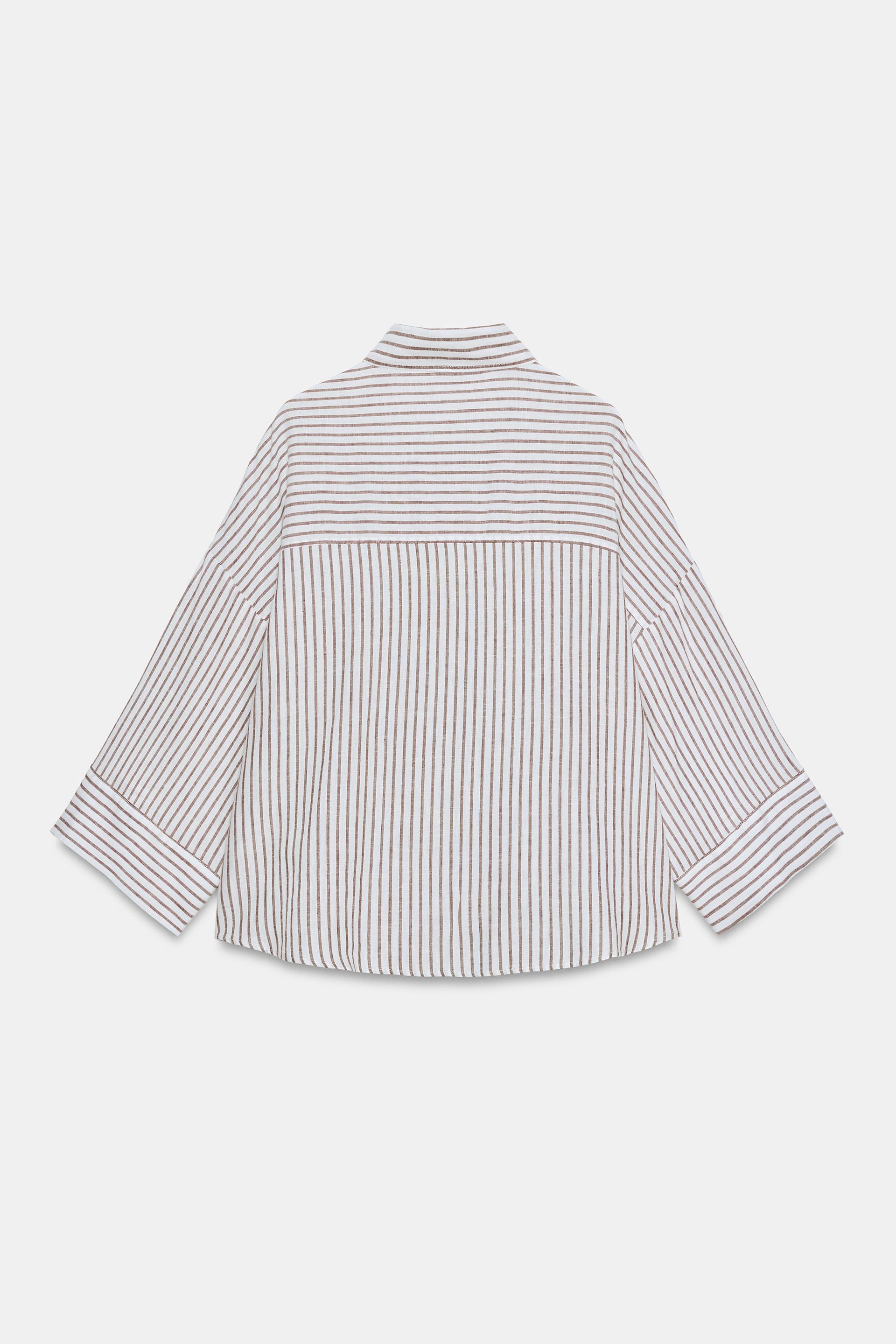 STRIPED LINEN SHIRT thumbnail 6