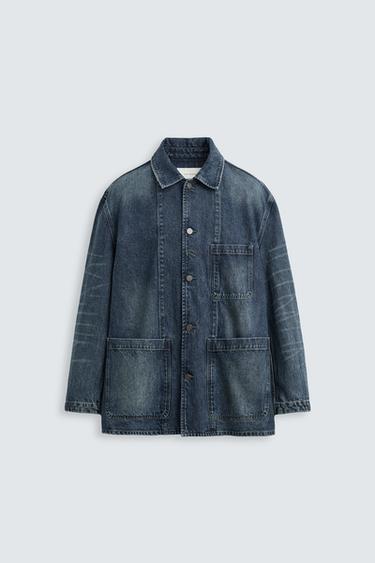 WASHED DENIM OVERSHIRT - Blue by Zara