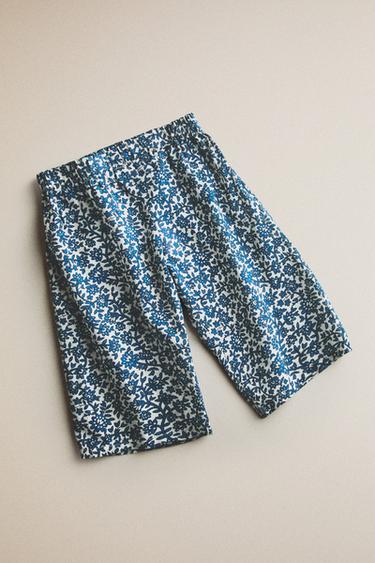 FLORAL BABY TROUSERS - Ecru / Blue by Zara