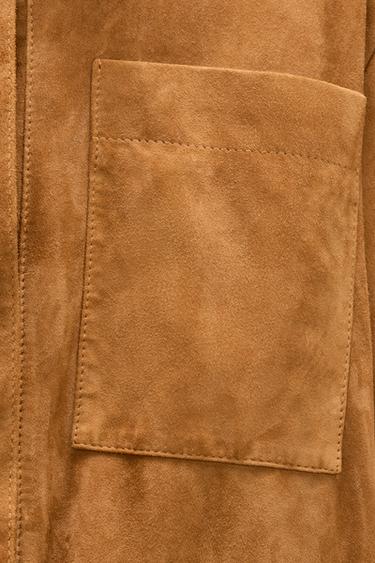 LIMITED EDITION SUEDE LEATHER JUMPSUIT - Mid-camel by Zara - Image 7