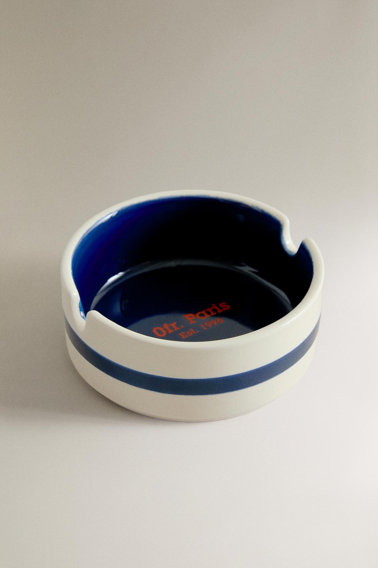 STONEWARE ASHTRAY | 0FR. PARIS — Blue