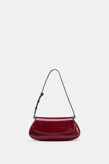 FLAP SHOULDER BAG - Red by Zara