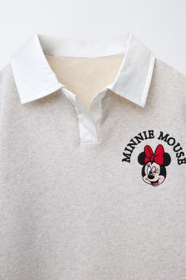 MINNIE MOUSE © DISNEY FLEECE POLO COLLAR DRESS - Grey marl by Zara - Image 2