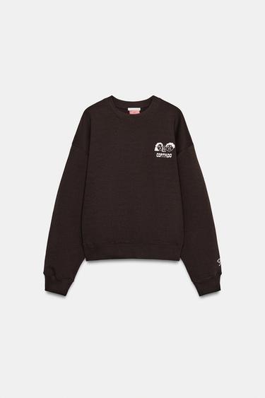 CORTADO PRINT SWEATSHIRT - Brown by Zara