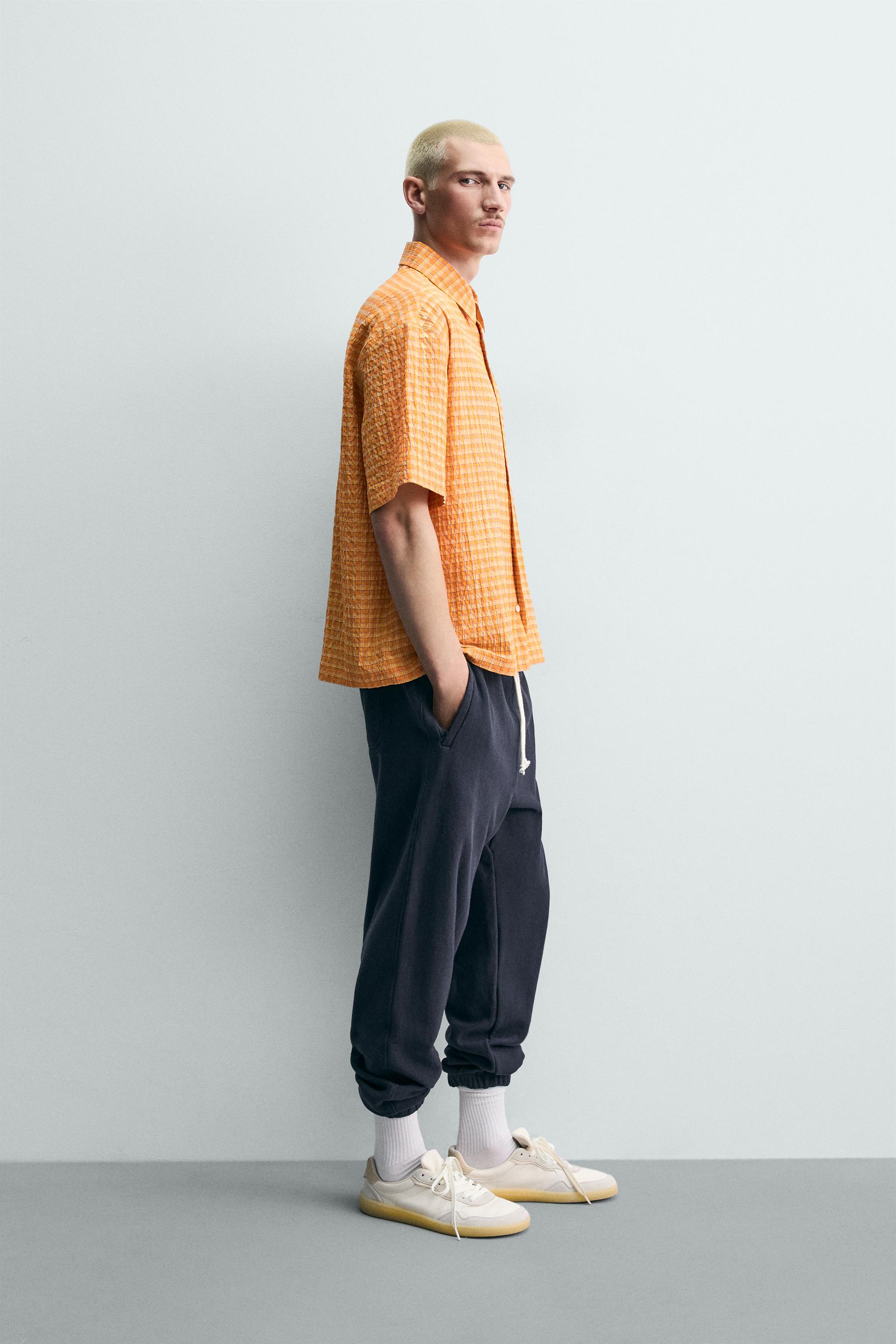 CHEMISE RELAXED FIT STRUCTURÉE À CARREAUX