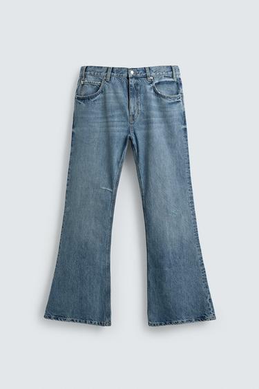 Zara FLARE FIT JEANS - Light blue