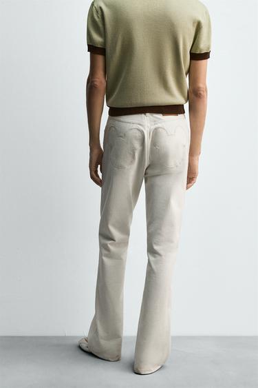 JEANS BOCA DE SINO HARRY LAMBERT FOR ZARA X DISNEY - Branco-marfim da Zara