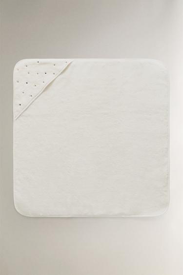 STARS HOODED BABY TOWEL - Oyster-white by Zara - Image 3