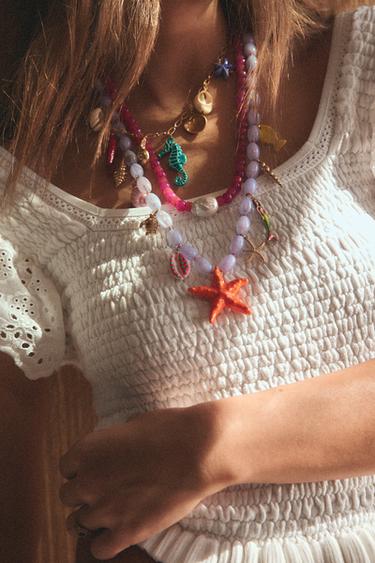 PACK OF 3 MARINE CHARM NECKLACES - Multicoloured by Zara - Image 1