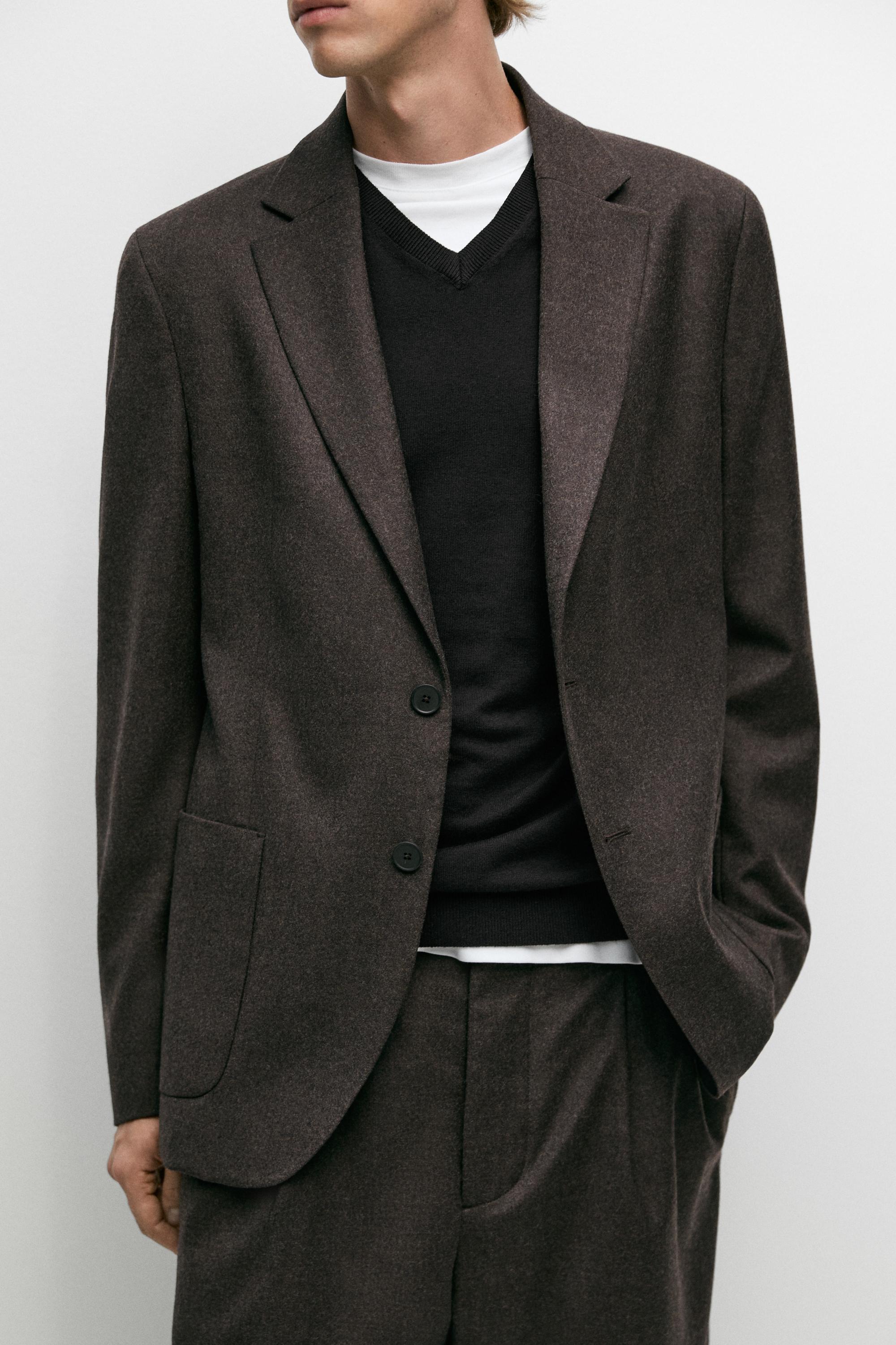 100% wool suit blazer