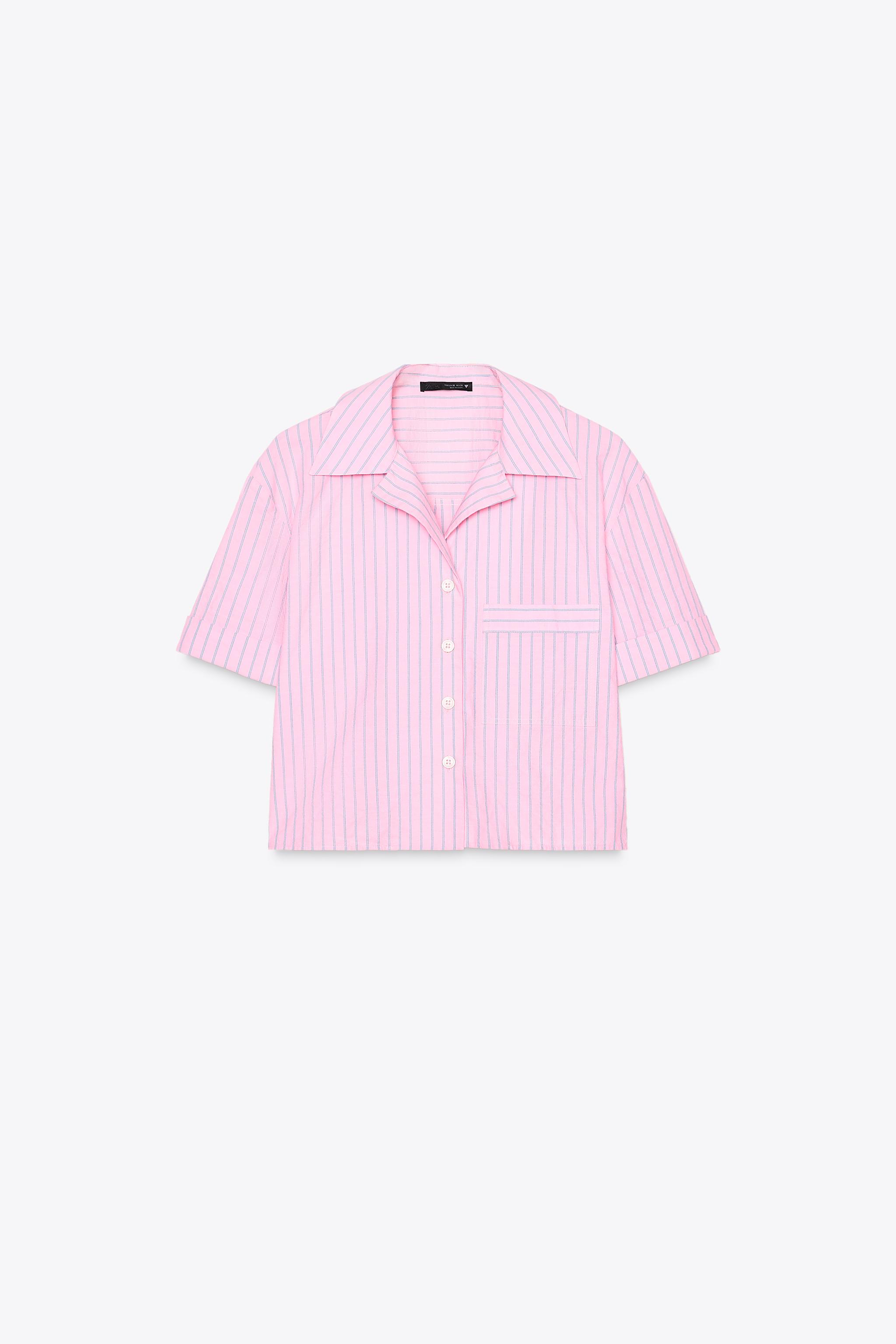 CHEMISE COURTE À RAYURES