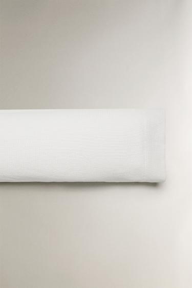 TAIE D’OREILLER COTON MINI-GAUFRÉ - Blanc de Zara - Image 4