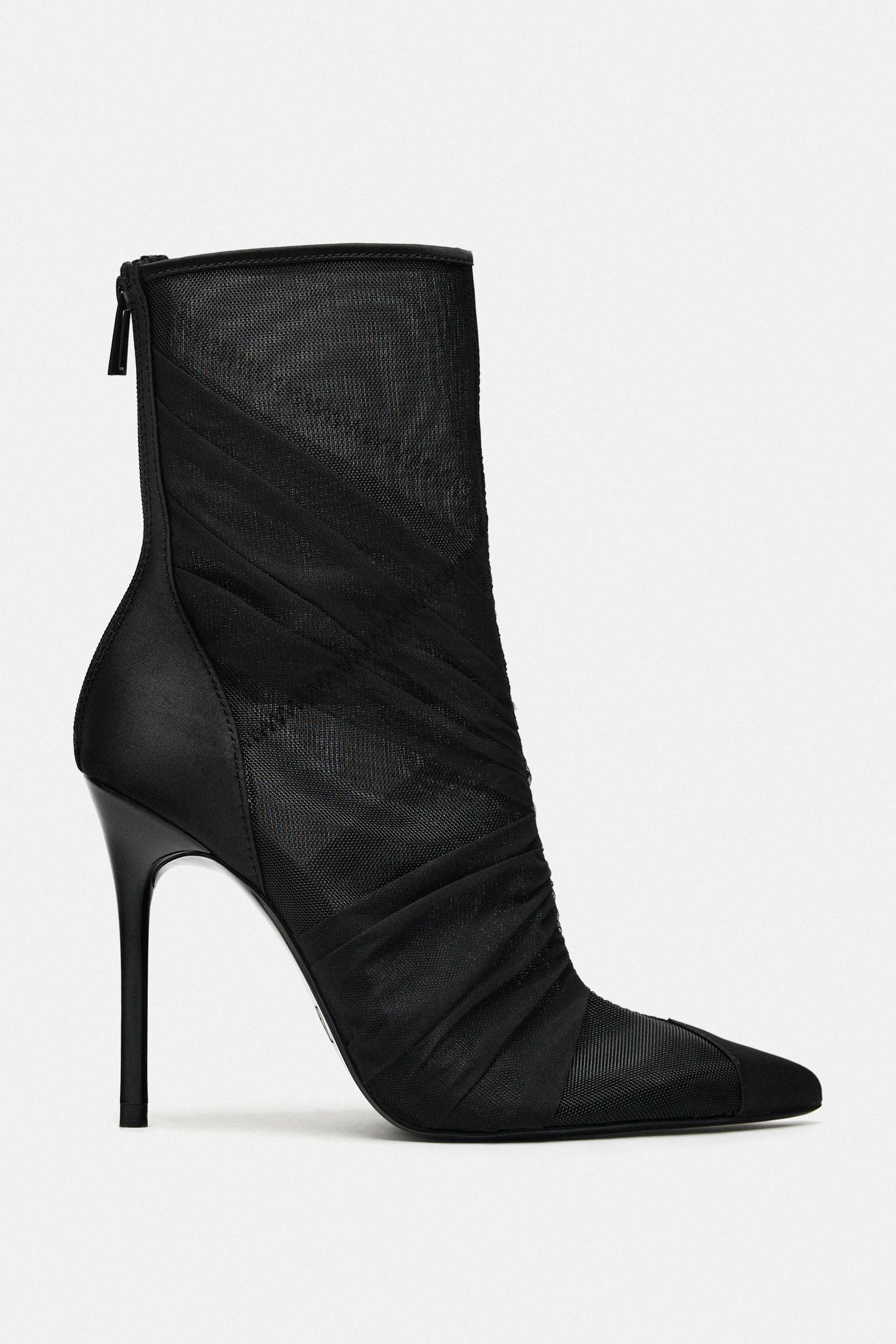 Botines punta abierta zara hot sale