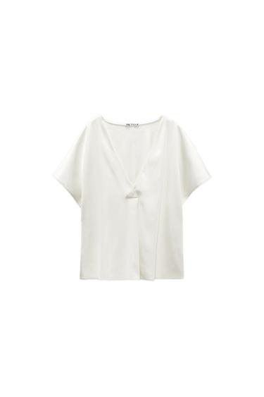 SATIN-EFFECT T-SHIRT