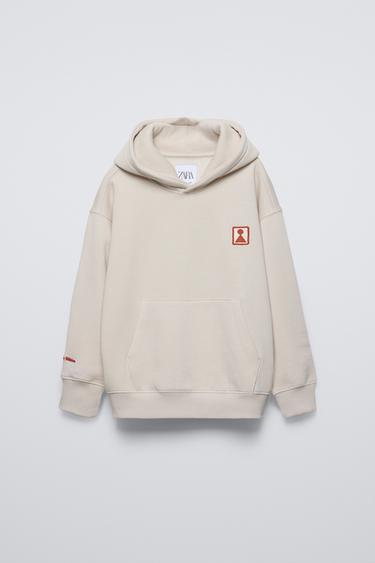 EMBROIDERED HOODIE - Ice by Zara