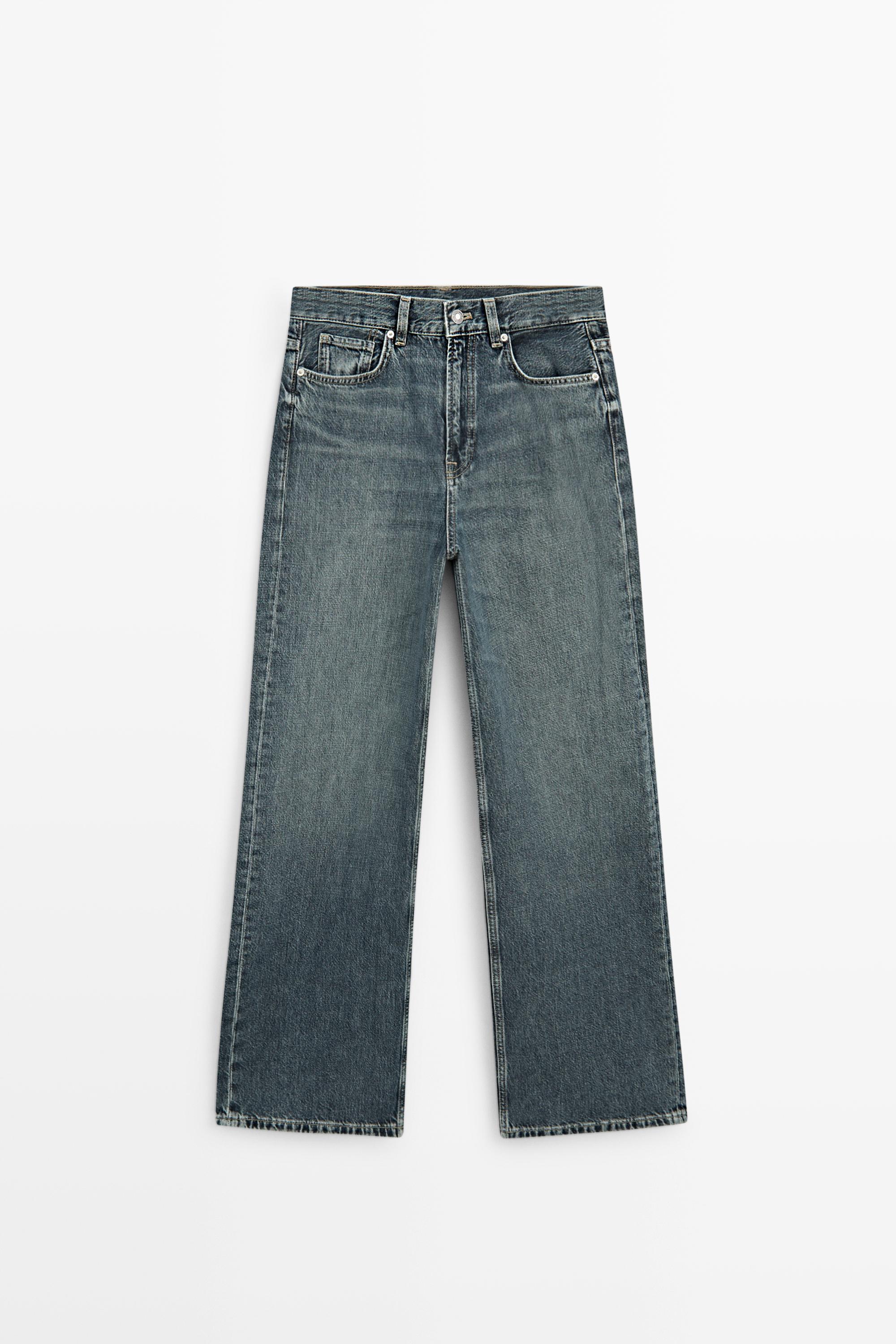 High-waist wide-leg jeans