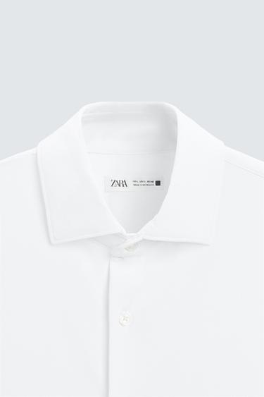TEXTURED STRETCH SHIRT - White by Zara - Image 6
