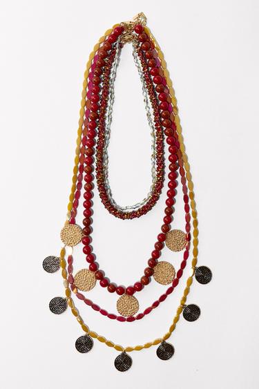 PACK OF BEADED NECKLACES - Multicoloured by Zara