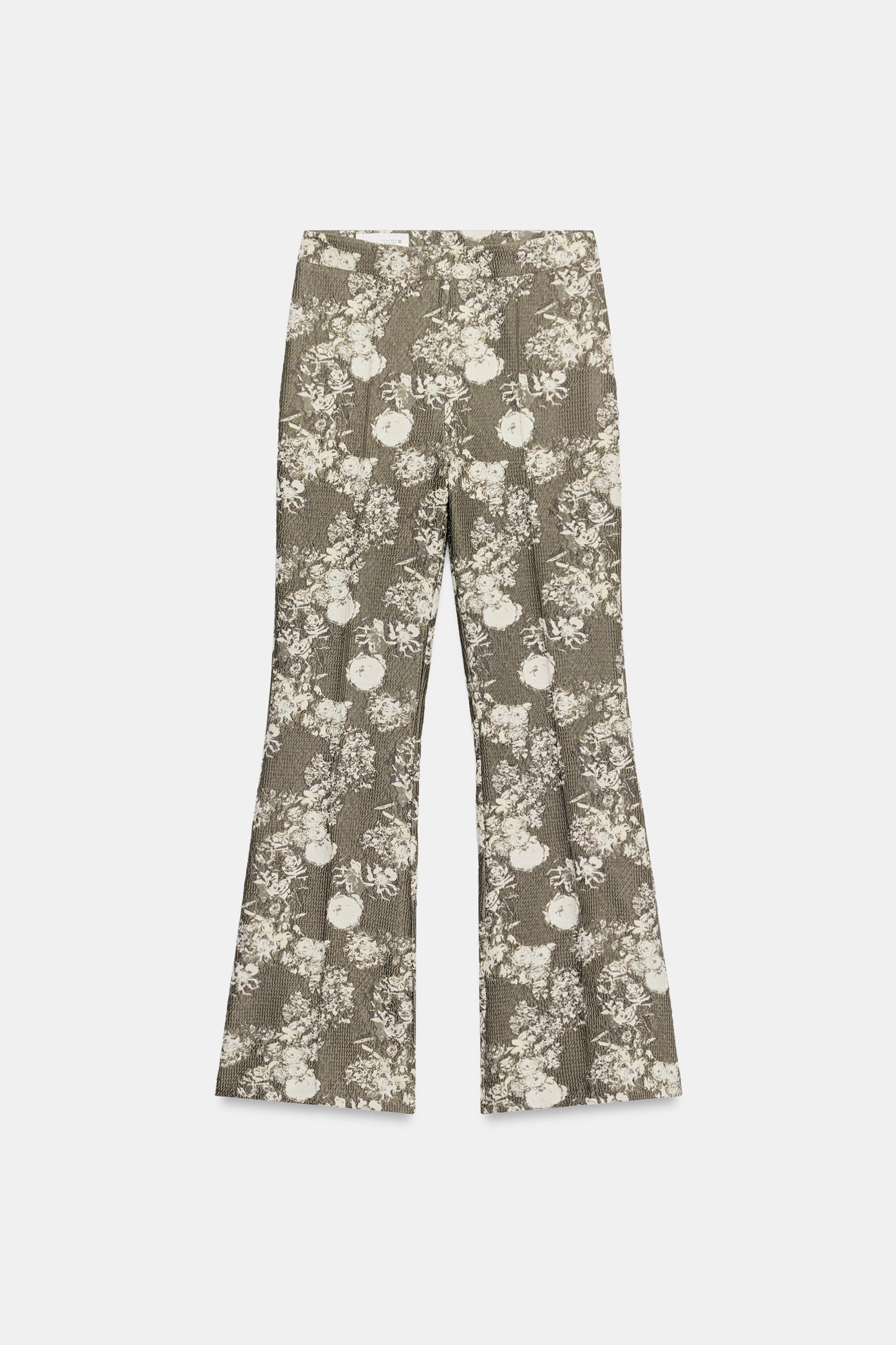 JACQUARD FLARE PANTS