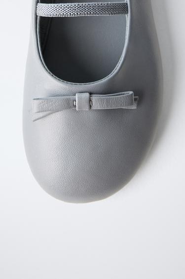 BALLERINES EN CUIR ÉDITION LIMITÉE - Gris de Zara - Image 5
