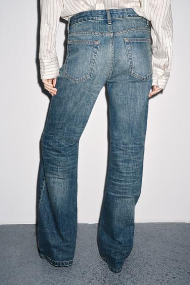 ZW COLLECTION LOW-RISE BOOTCUT JEANS - Blue by Zara - Image 4