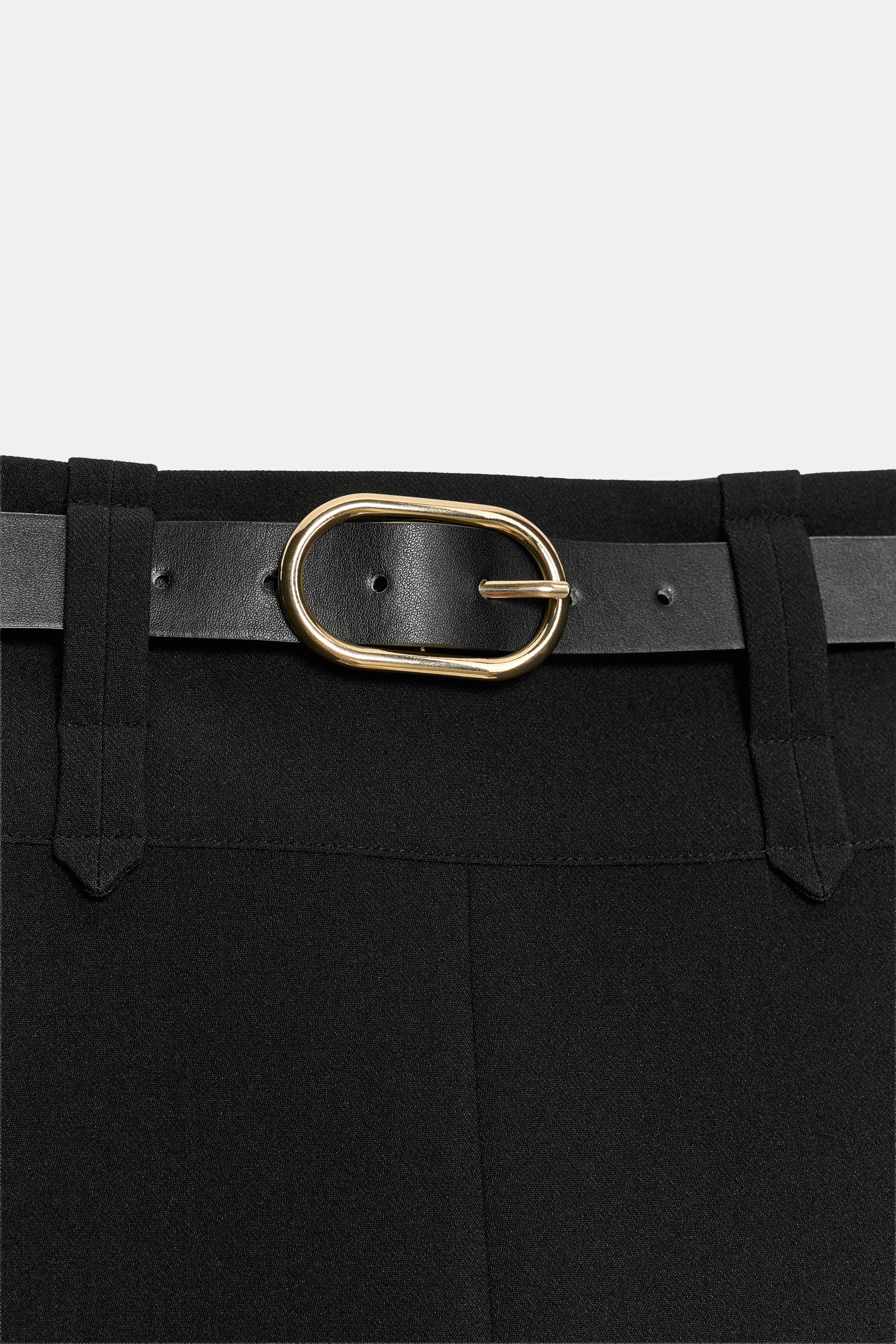 BELTED MIDI SKIRT