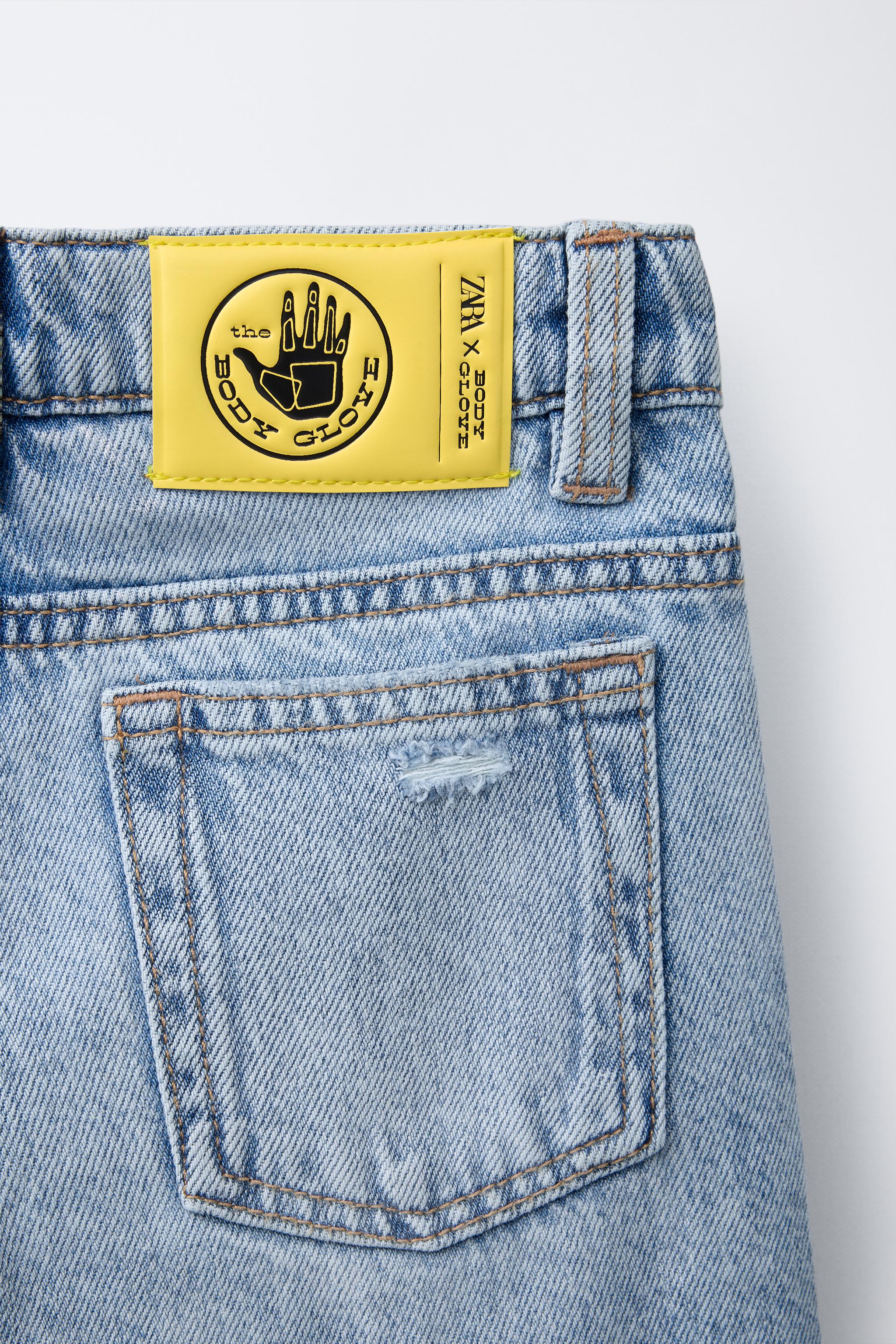 BERMUDA EN DENIM DROIT DÉCHIRÉ ZARA X BODY GLOVE ®