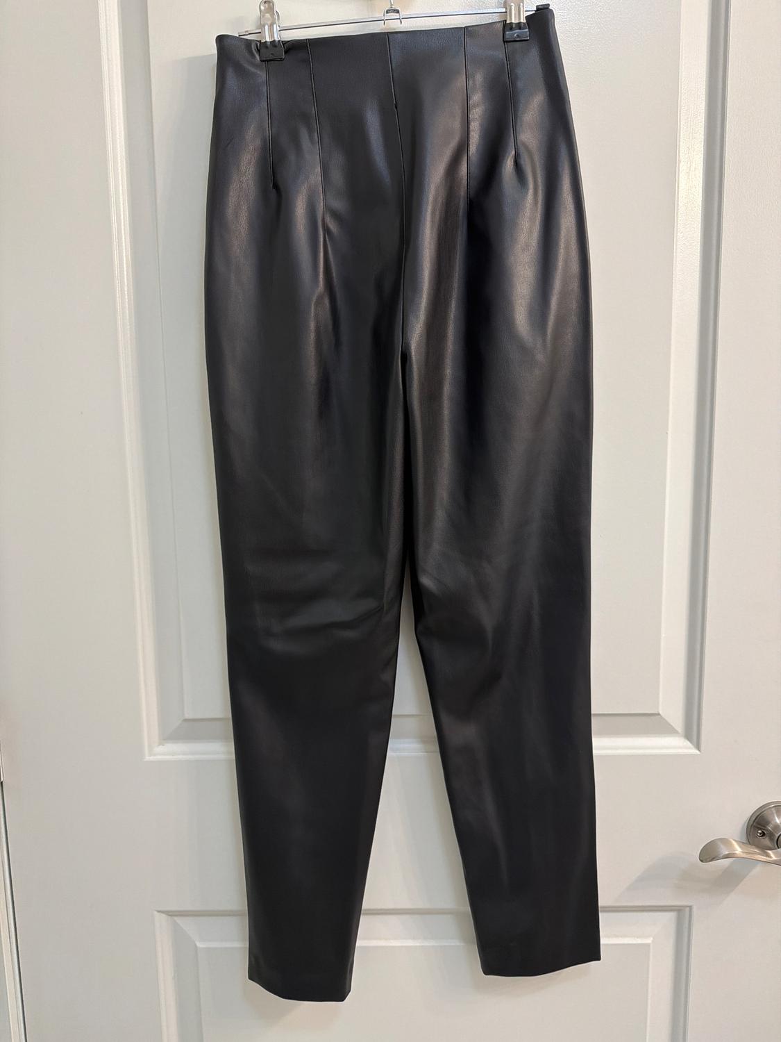 FAUX LEATHER HIGH-WAISTED PANTS - Image 2